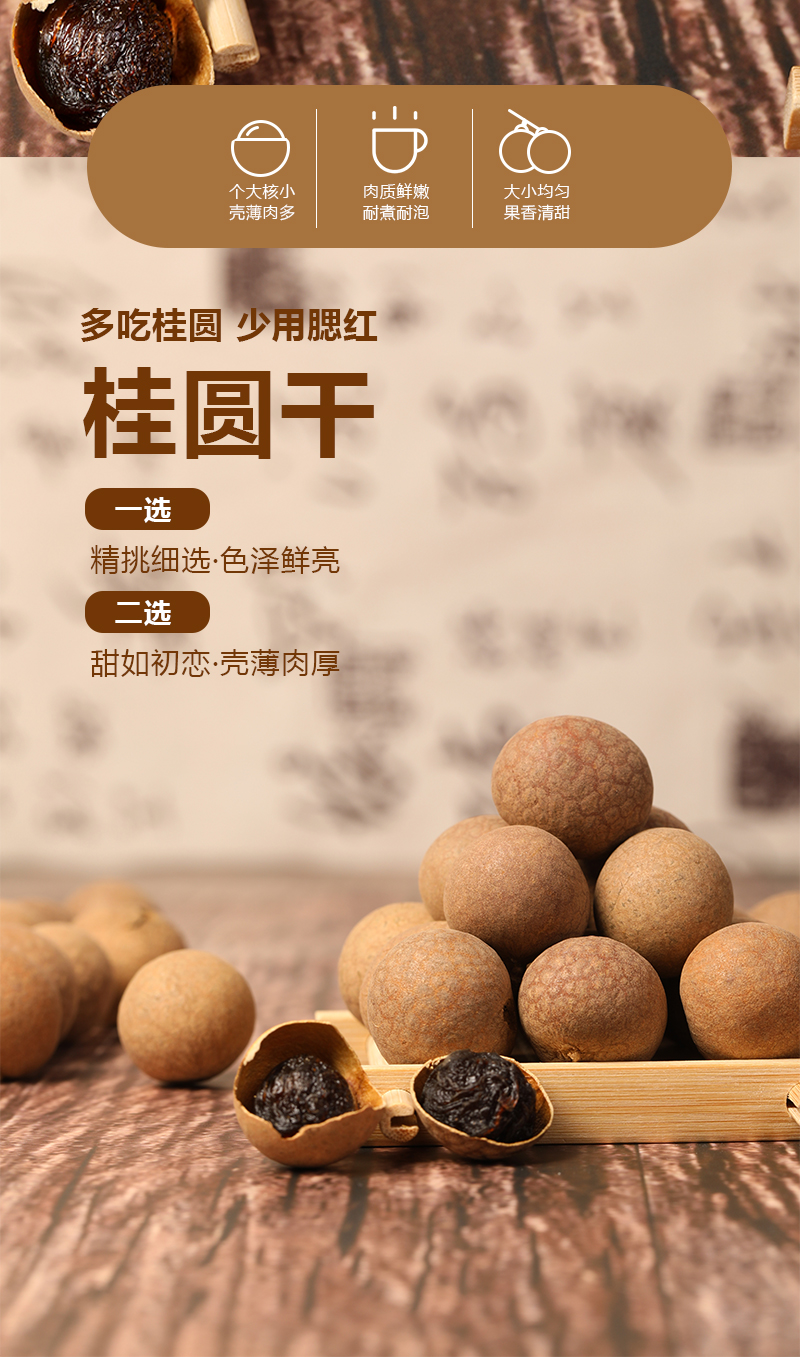 正品桂圆龙眼干，皮薄肉厚，甜而不腻，限时抢购，不买你会后悔！详情2