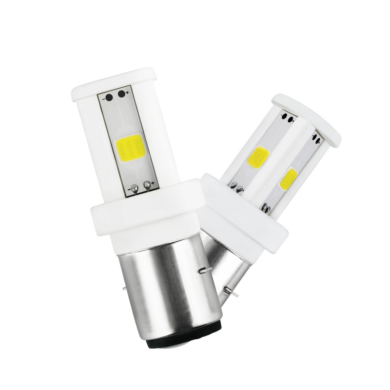 摩托车通用led大灯高亮远近光 led前大灯陶瓷灯双爪 三爪大三面灯详情图4