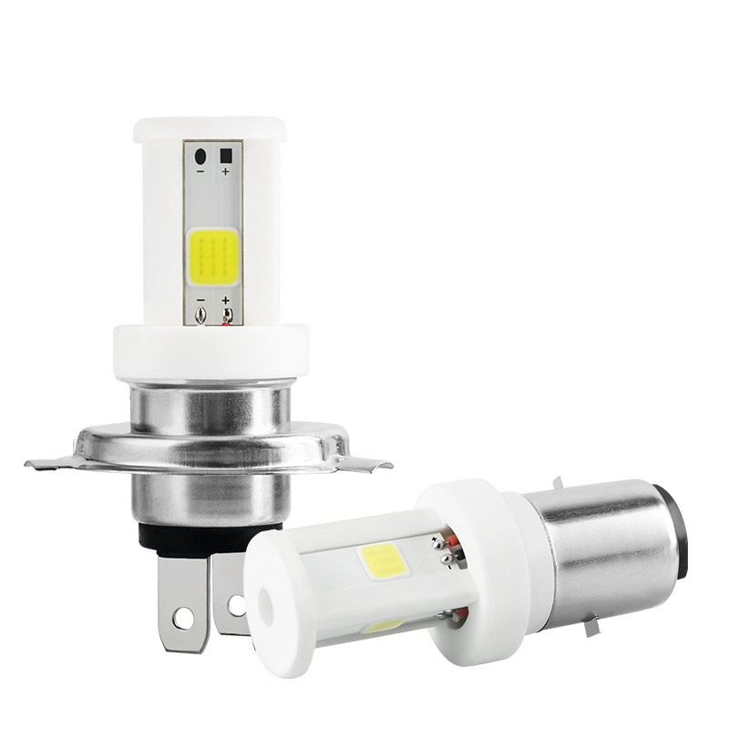 摩托车通用led大灯高亮远近光 led前大灯陶瓷灯双爪 三爪大三面灯详情图3