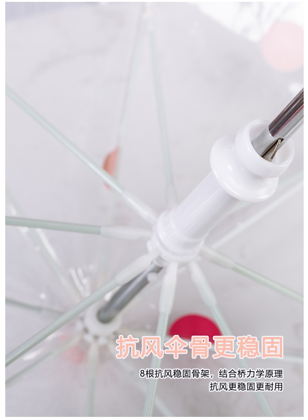 rst066圆点雨伞小可爱儿童伞男童女伞阿波罗拱形雨伞批发详情8