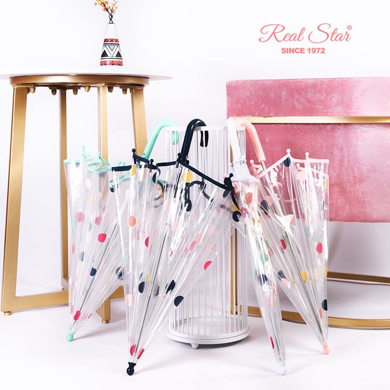 rst066圆点雨伞小可爱儿童伞男童女伞阿波罗拱形雨伞批发详情图1