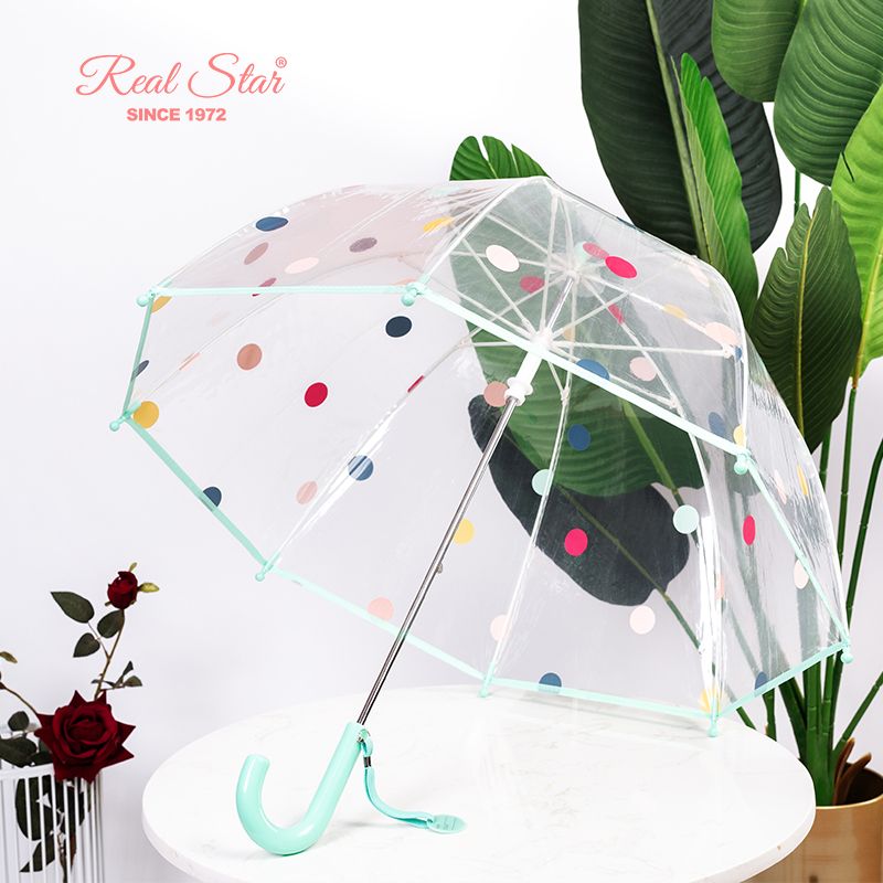 rst066圆点雨伞小可爱儿童伞男童女伞阿波罗拱形雨伞批发详情图3