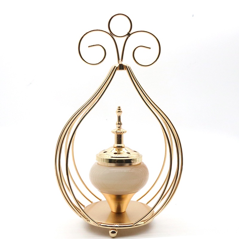 玉石香薰炉 金属 博雅工艺  厂家直销  家居摆件装饰品详情图1