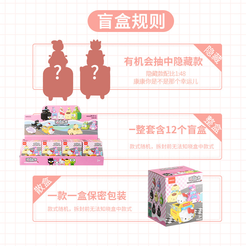 三丽鸥骑骑家族小分队出游记酷洛米潮玩盲盒女孩礼物手办摆件公仔详情图4