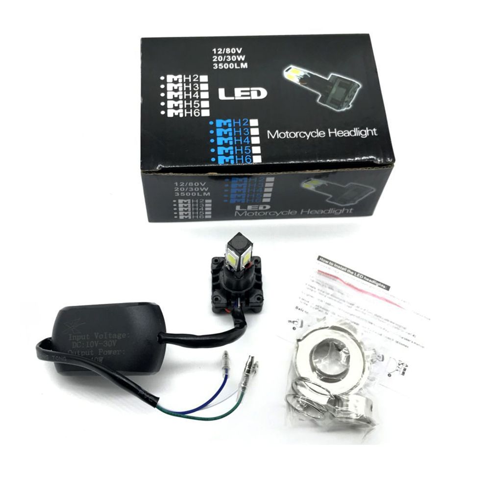 摩托车前大灯机车前照灯摩托车led雾灯强光射灯摩托车改装配件详情图2