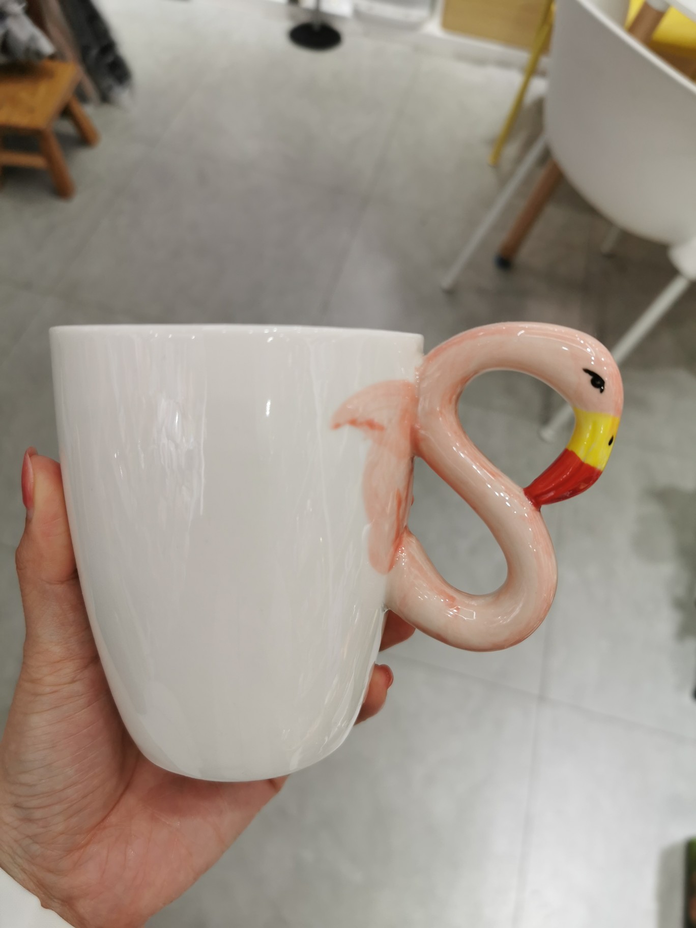 少女系火烈鸟陶瓷杯咖啡杯游戏陶瓷杯 游戏机马克子 创意造型骨瓷杯详情图4