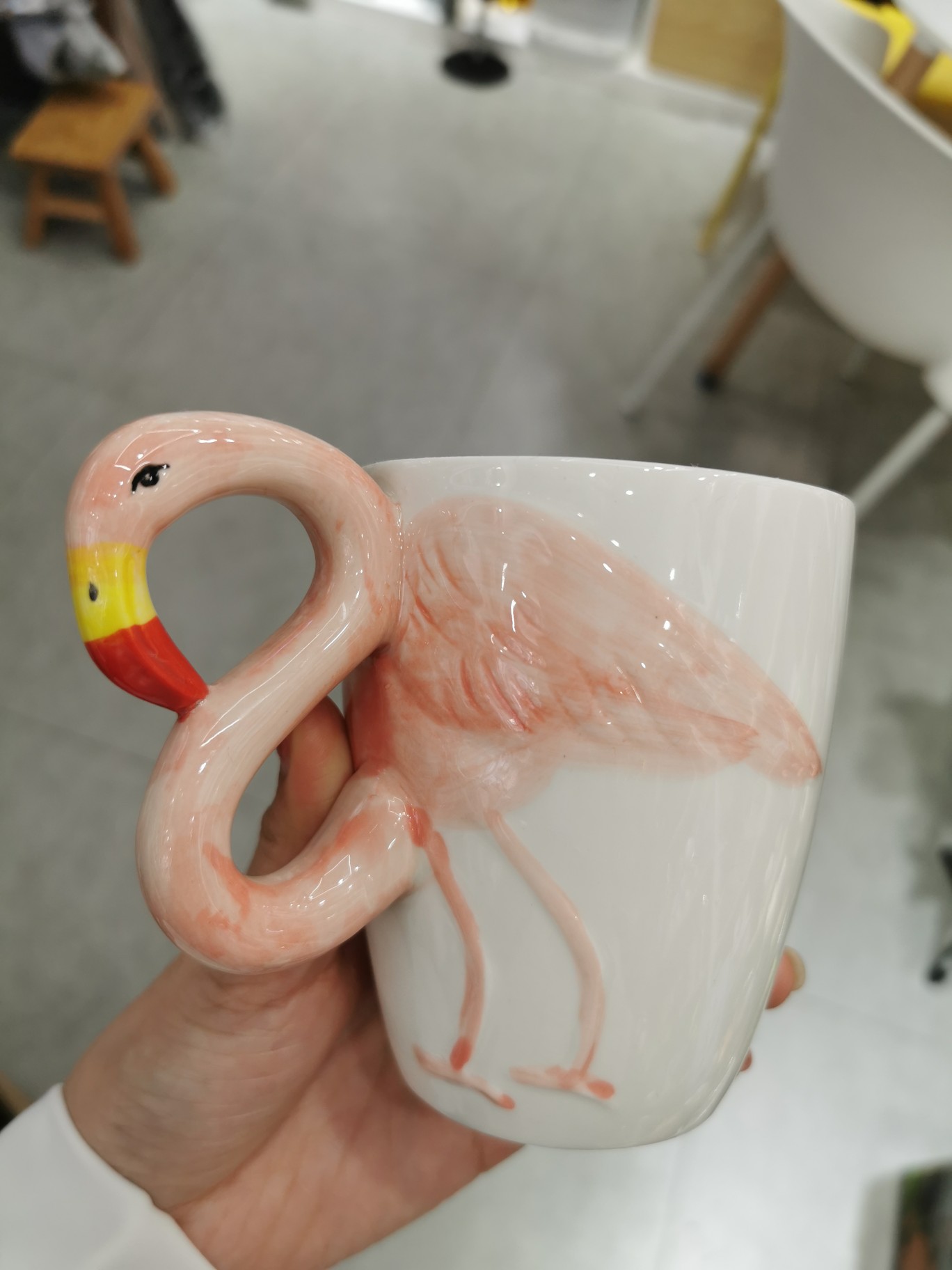 少女系火烈鸟陶瓷杯咖啡杯游戏陶瓷杯 游戏机马克子 创意造型骨瓷杯详情图3