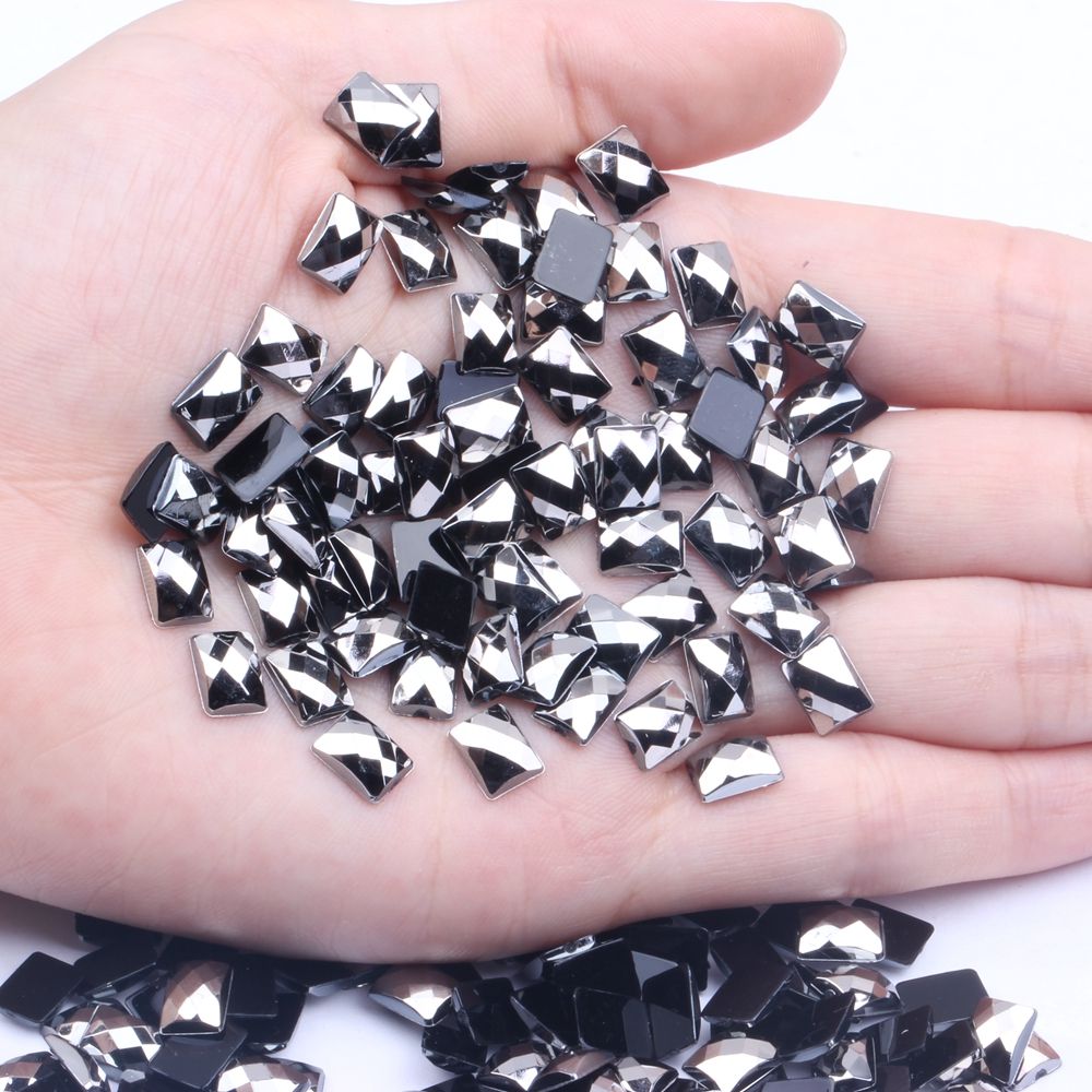 6x8mm50颗仿台平底地球面长方多色可供选择diy手机美容配件材料详情图19