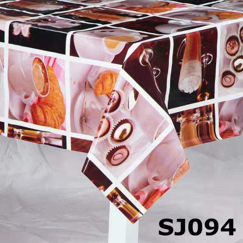 国潮 时尚pvc透明印花台布 专业定制防寒方形桌布台布 厂家直销详情图1