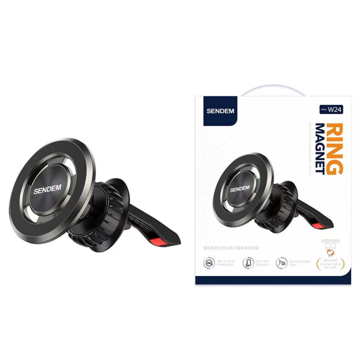 护航系列手机通用支架合金出风口磁吸车载支架硅手机车载支架详情图5