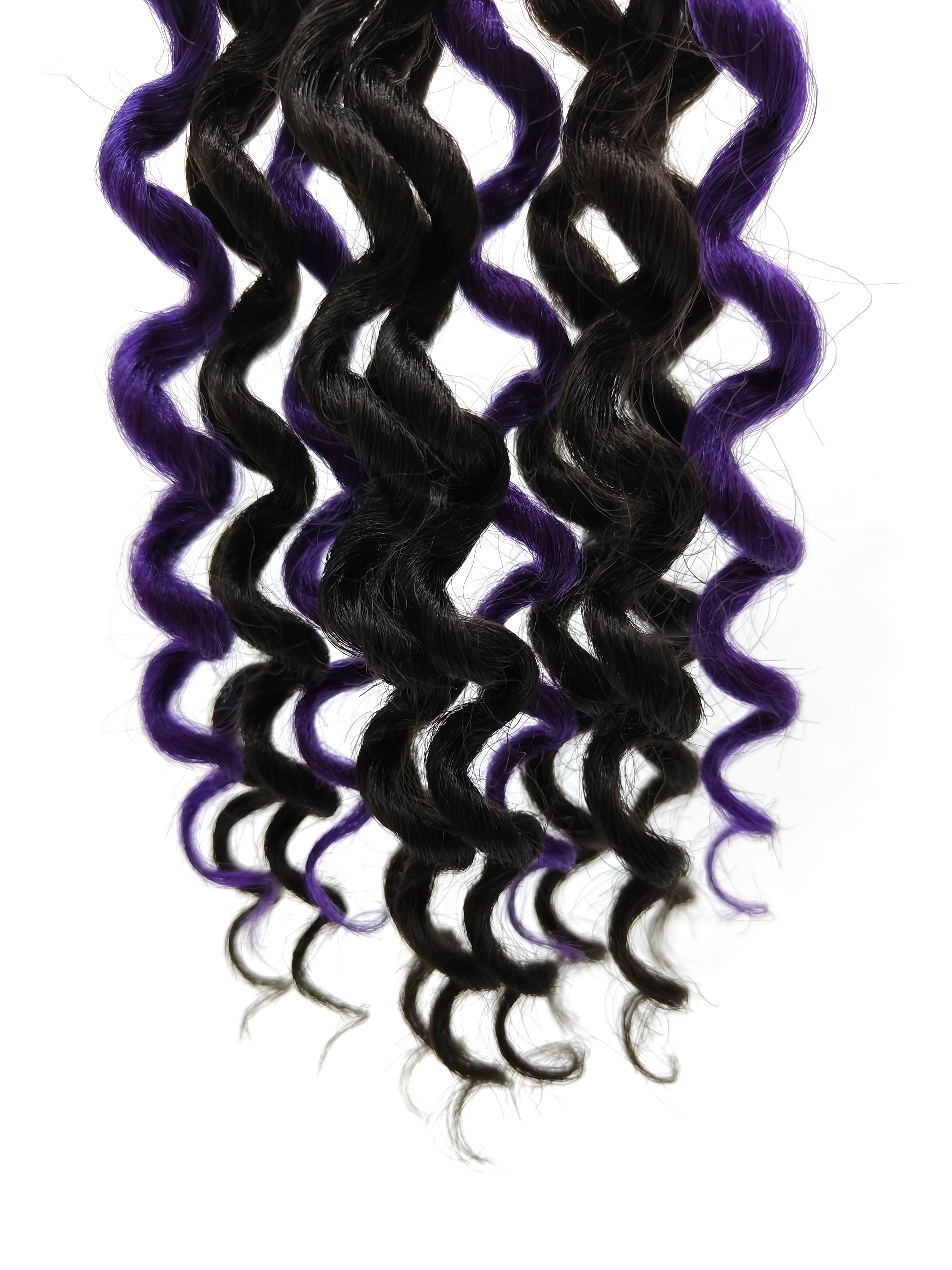 假发儿童马尾紫色黑色化纤假发假发儿童假发详情图3