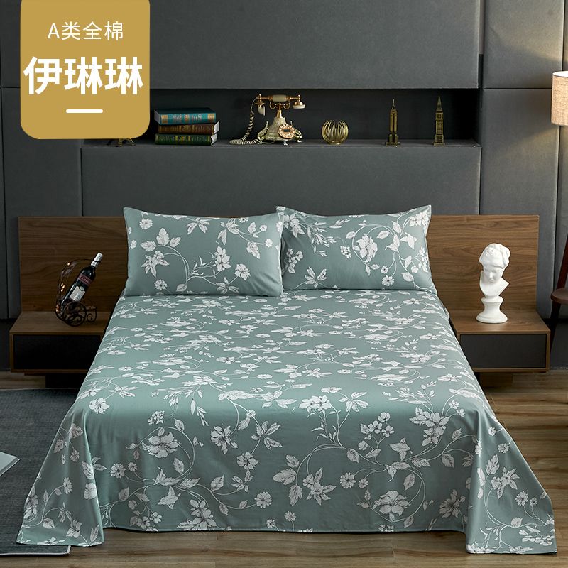田园风贡缎纯棉床单单件全棉被单加大四件套2详情图1
