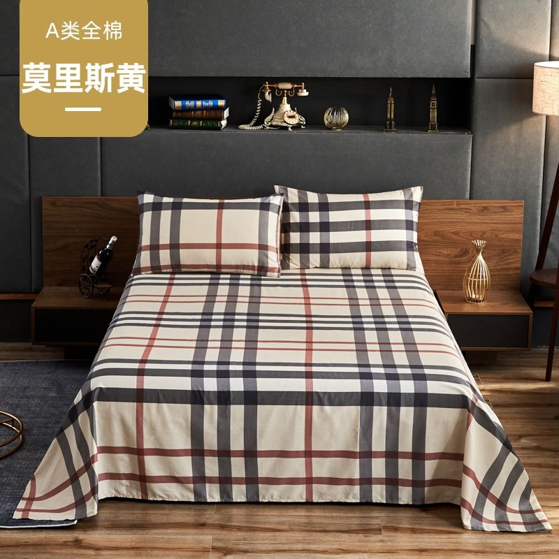 田园风贡缎纯棉床单单件全棉被单单品加大超大塌塌米四件套3详情图1