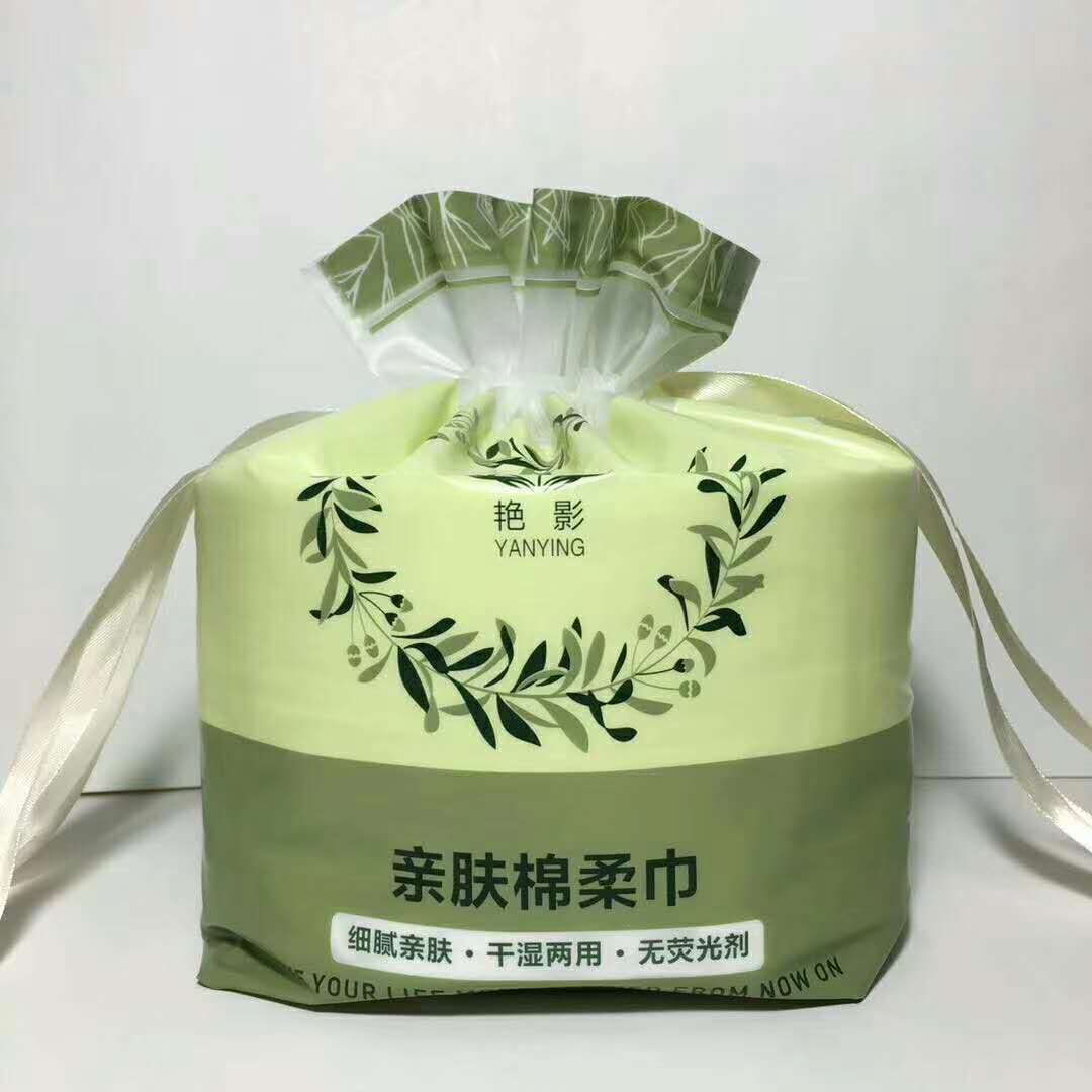艳影无菌大卷加厚一次性棉柔巾擦脸巾卷筒式家用美容洗脸巾纯棉面巾筒式详情图1