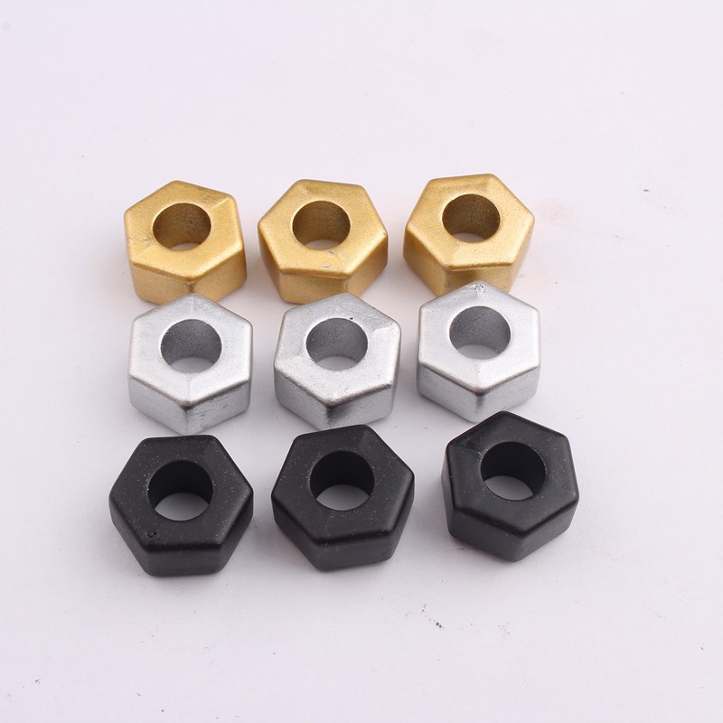 假发脏辫串珠配饰塑料大孔珠 非洲脏辫六角详情图3