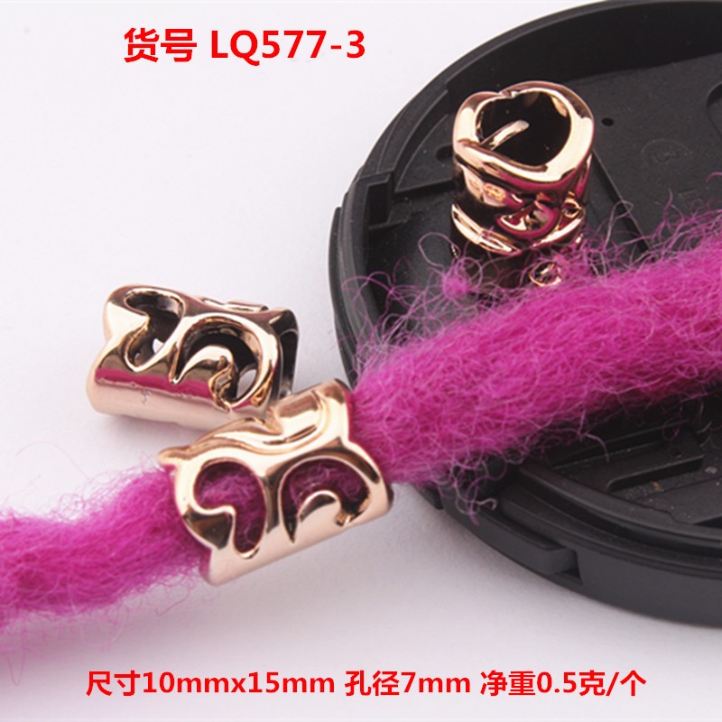 假发脏辫串珠配饰塑料大孔珠 非洲编辫装饰串珠详情图5