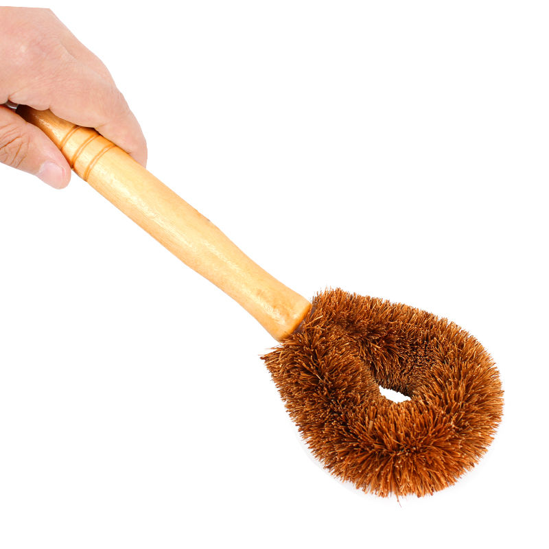 3个椰棕洗锅刷不粘油锅刷子厨房用刷清洁刷长柄清洁洗刷锅碗神器详情图4