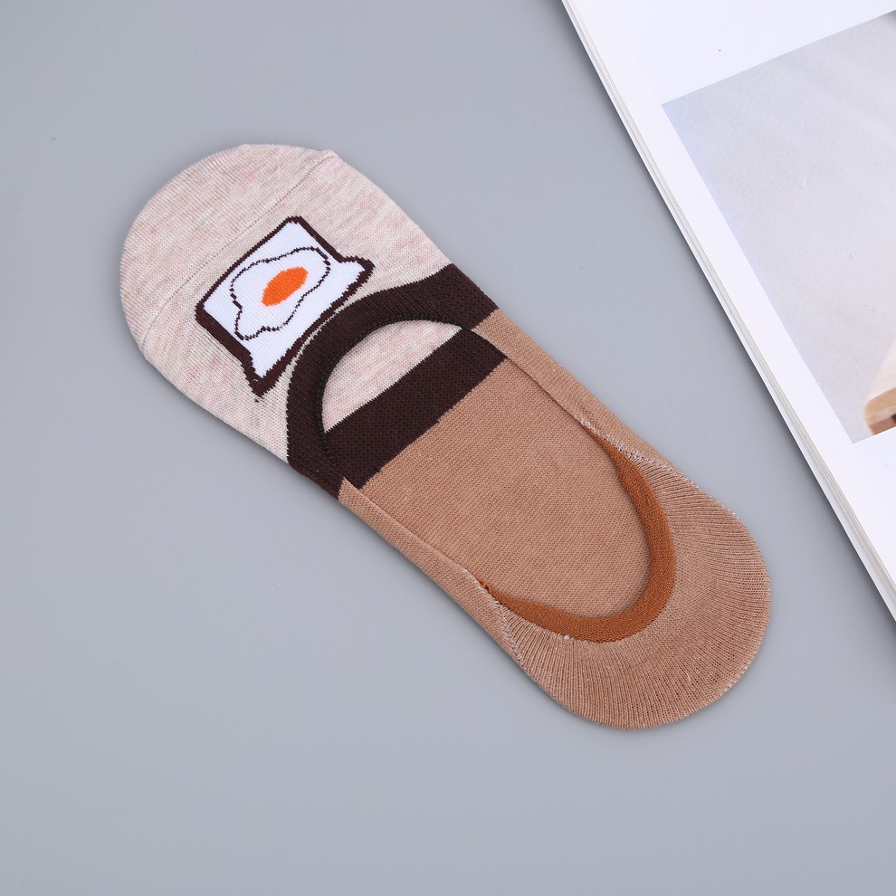 5双装31405夏季薄款隐形浅口短袜不掉跟ins风袜子多彩时尚配色带防滑硅胶船袜厂家直销义乌好货一件代发花型随机详情图2