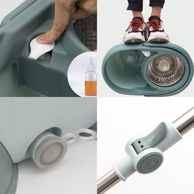 【超厚】拖把旋转拖把桶家用懒人拖把拖布桶墩布桶好神拖 3拖把头详情图9