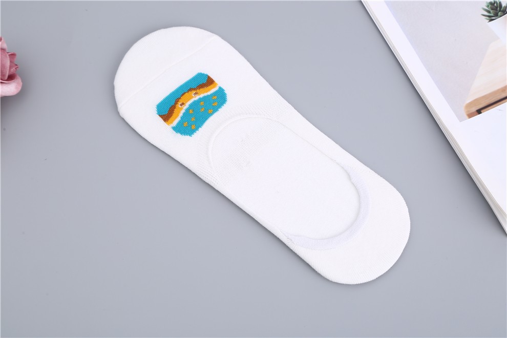 5双装31405夏季薄款隐形浅口短袜不掉跟ins风袜子多彩时尚配色带防滑硅胶船袜厂家直销义乌好货一件代发花型随机详情图11