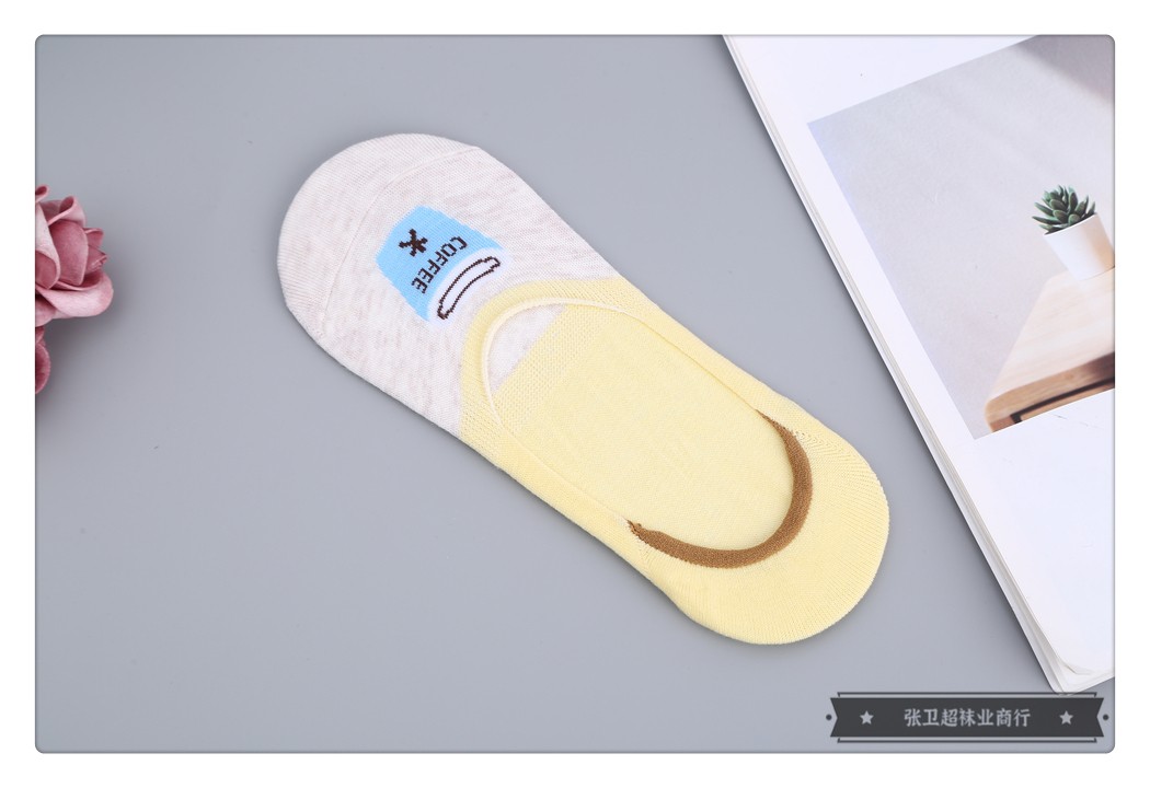 5双装31405夏季薄款隐形浅口短袜不掉跟ins风袜子多彩时尚配色带防滑硅胶船袜厂家直销义乌好货一件代发花型随机详情图13