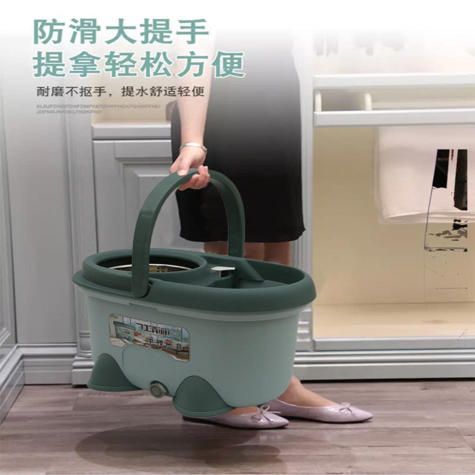【超厚】拖把旋转拖把桶家用懒人拖把拖布桶墩布桶好神拖 3拖把头详情图7