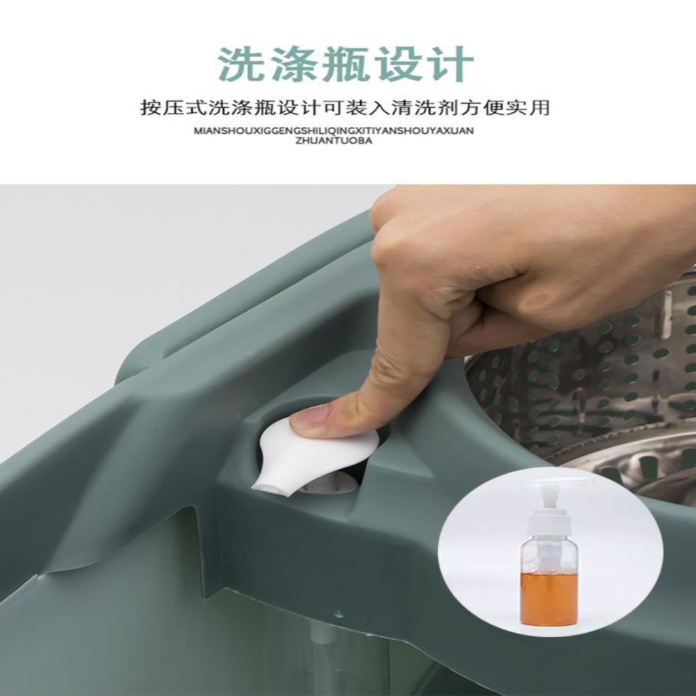【超厚】拖把旋转拖把桶家用懒人拖把拖布桶墩布桶好神拖 3拖把头详情图4