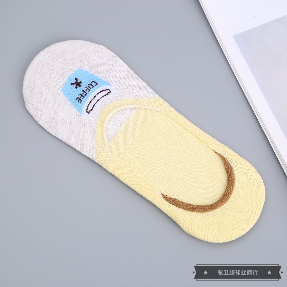 5双装31405夏季薄款隐形浅口短袜不掉跟ins风袜子多彩时尚配色带防滑硅胶船袜厂家直销义乌好货一件代发花型随机详情图3