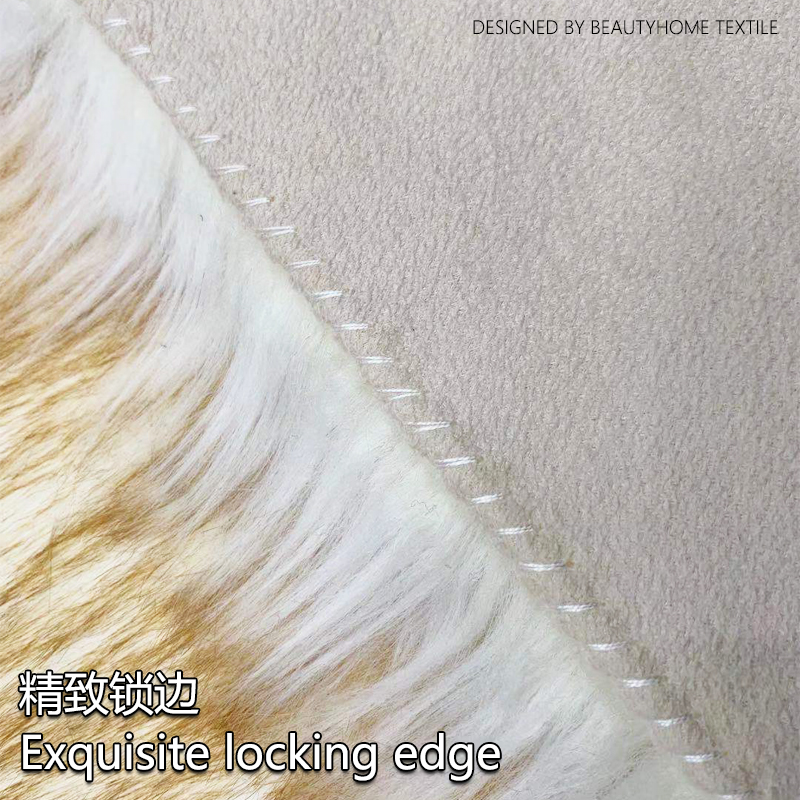 丽家家纺ibh纯色新款长毛绒脚垫沙发垫客厅卧室床边茶几地毯仿羊毛地垫装饰飘窗垫地垫异形mat carpet rug详情图4