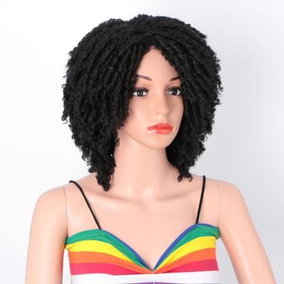 欧美钩针发短发头套手工脏辫假发详情图1