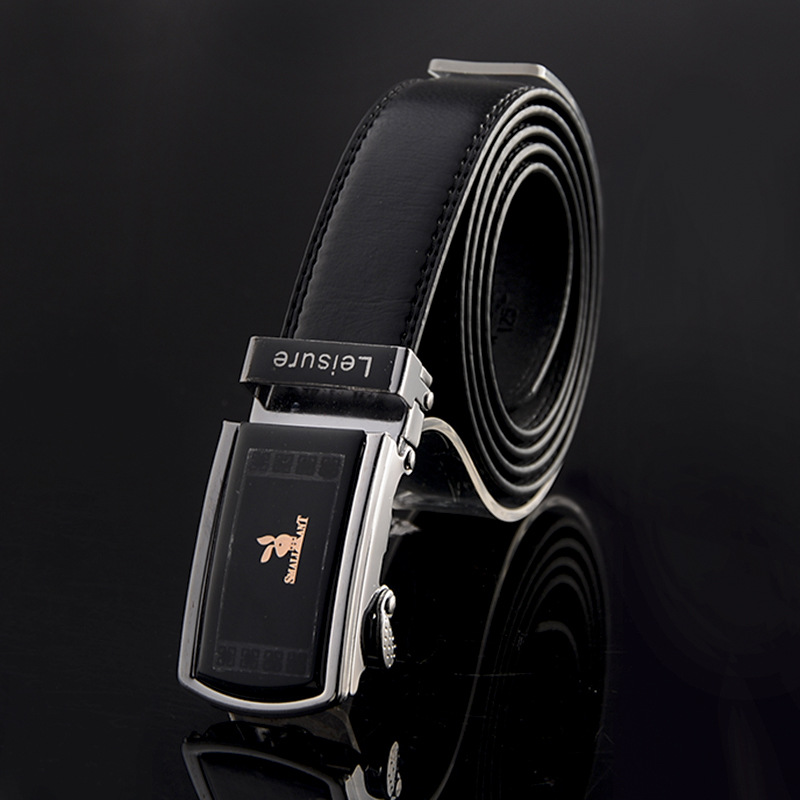 地摊展会热销男士pu仿皮自动扣皮带 礼品裤腰带商务休闲皮带批发详情图5