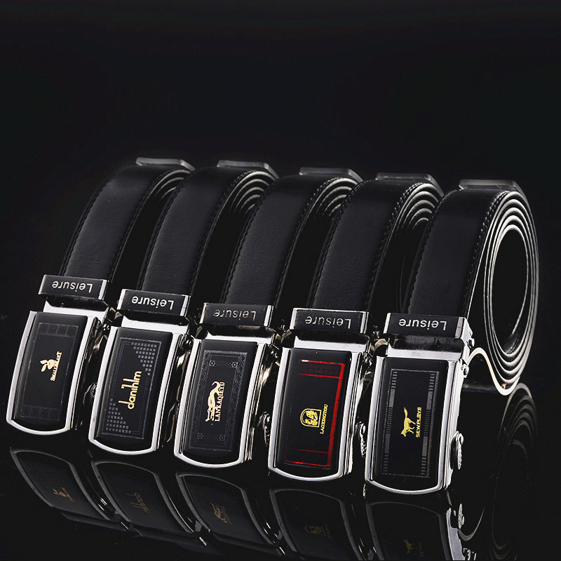 地摊展会热销男士pu仿皮自动扣皮带 礼品裤腰带商务休闲皮带批发详情图1