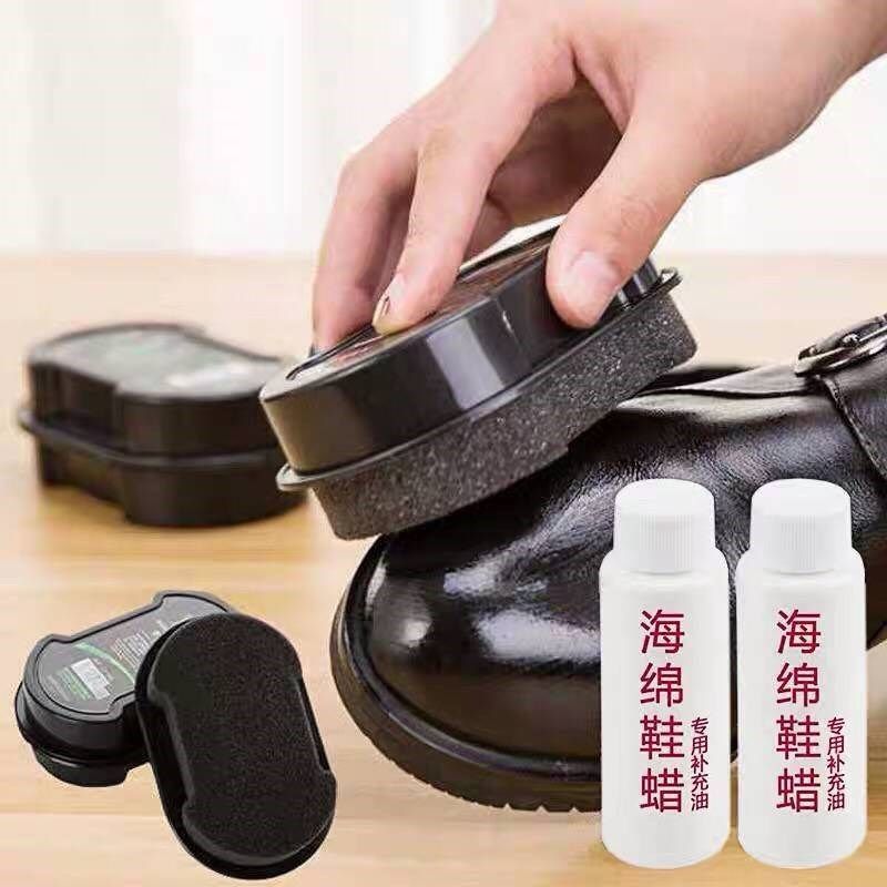 【一擦即亮】鞋擦皮鞋保养增亮神器双面海绵鞋擦无色鞋蜡刷子鞋油详情图5