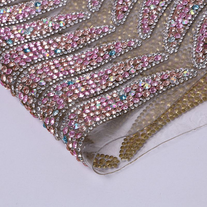 水钻胶网饰品网钻热熔背胶月亮形随意diy发夹化妆盒箱包服饰配件详情图1