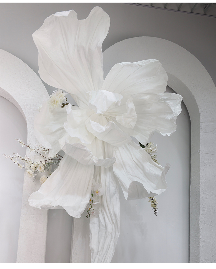 巨型纸艺美塑花大型蝶舞花婚庆婚礼橱窗装饰摄影背景立体手工纸花详情9