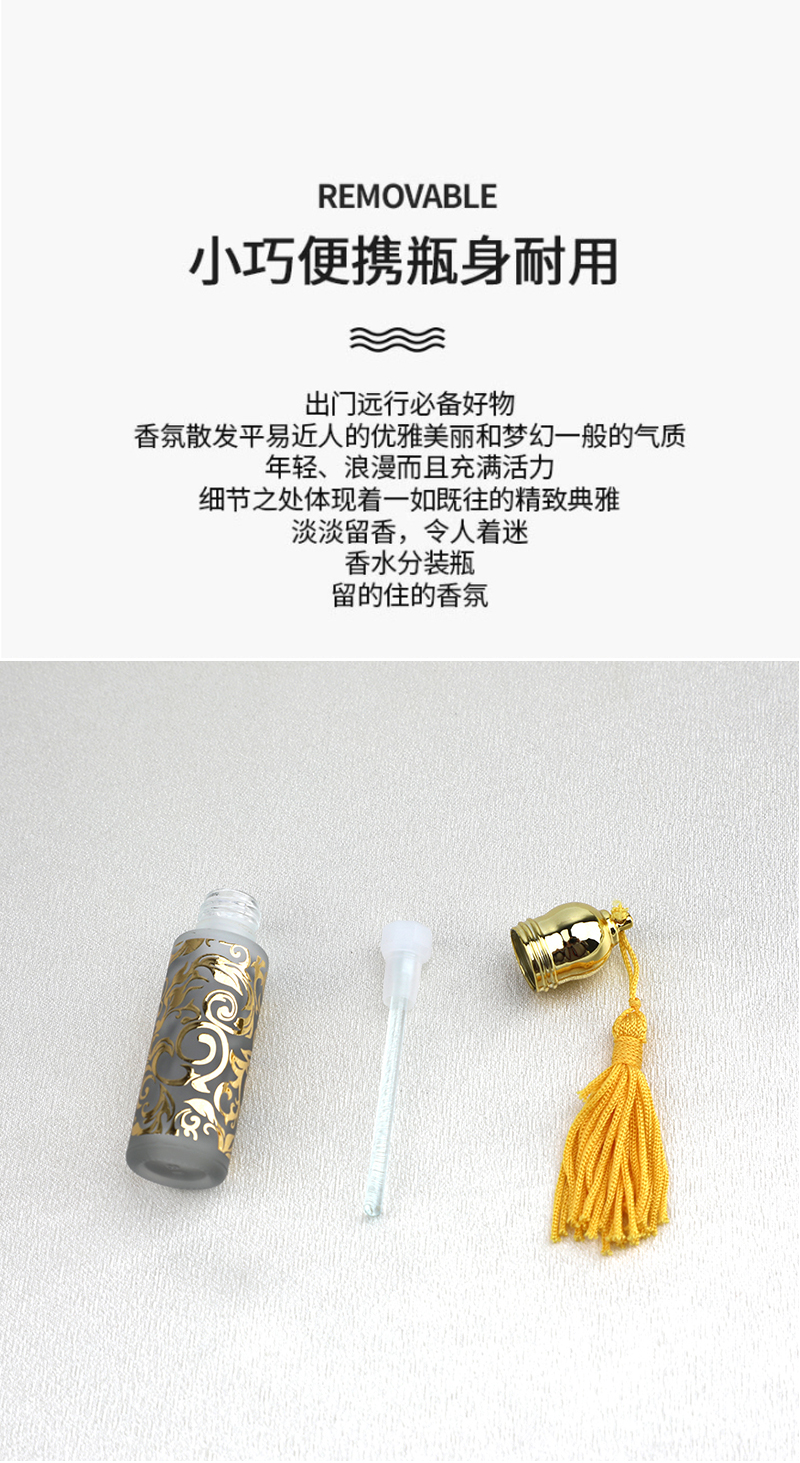 厂家批发爆款香水瓶玻璃香水瓶便携分装香水瓶uv雕刻玻璃瓶子详情2
