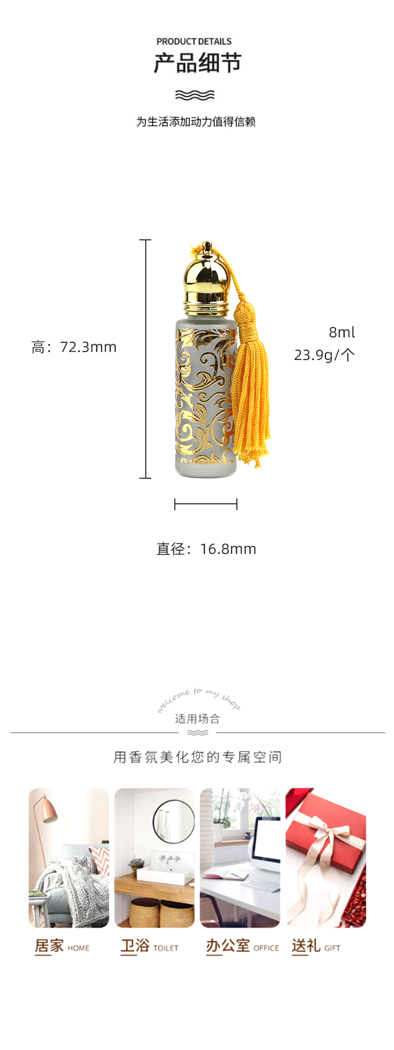 厂家批发爆款香水瓶玻璃香水瓶便携分装香水瓶uv雕刻玻璃瓶子详情4