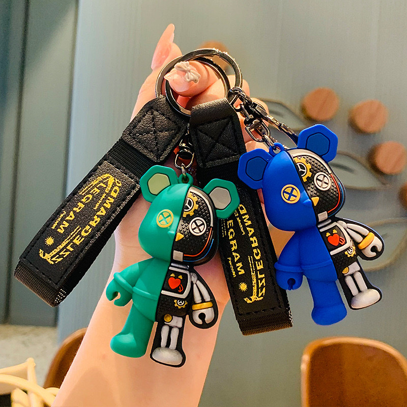 机械熊钥匙扣公仔挂件汽车钥匙圈配件男女包包玩偶挂饰小礼品批发挂件详情图2