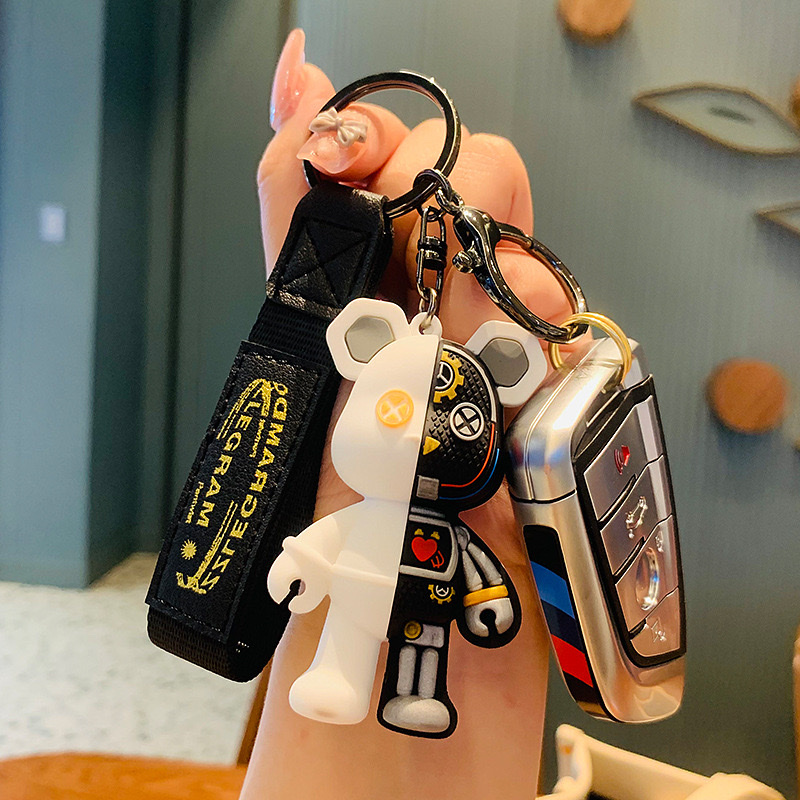 机械熊钥匙扣公仔挂件汽车钥匙圈配件男女包包玩偶挂饰小礼品批发挂件详情图3