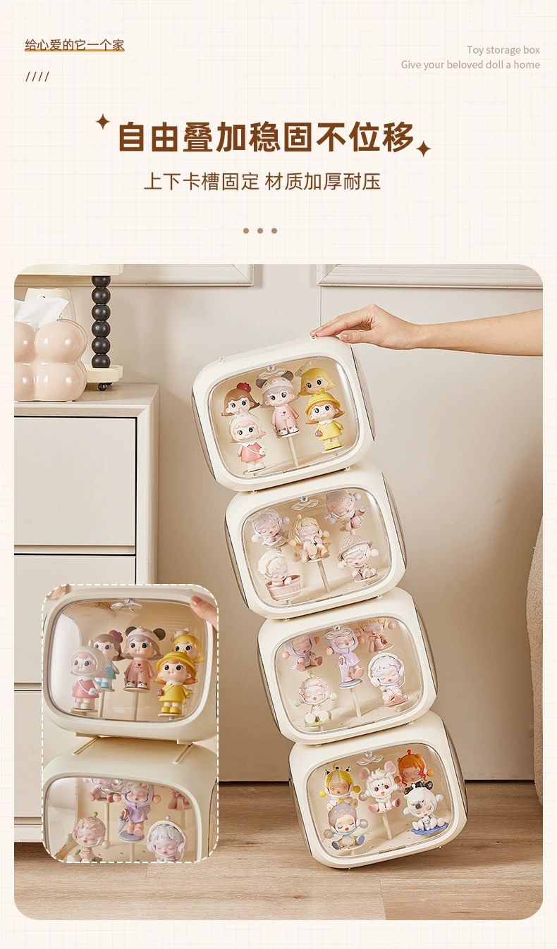 y169-308盲盒手办展示盒带灯玛透明收纳盒手办整理盒玩偶收纳柜详情图7