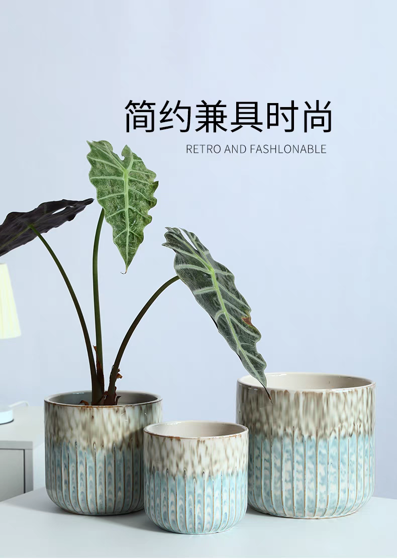 园艺花盆塑料陶瓷花瓶容器多款可选花盆塑料g陶瓷脸盆家居装饰详情图7