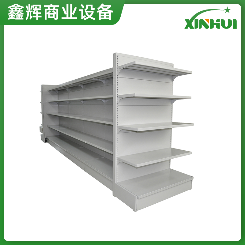 批发超市货架 白色超市背板货架 双面展示架 药店便利店货架详情图1