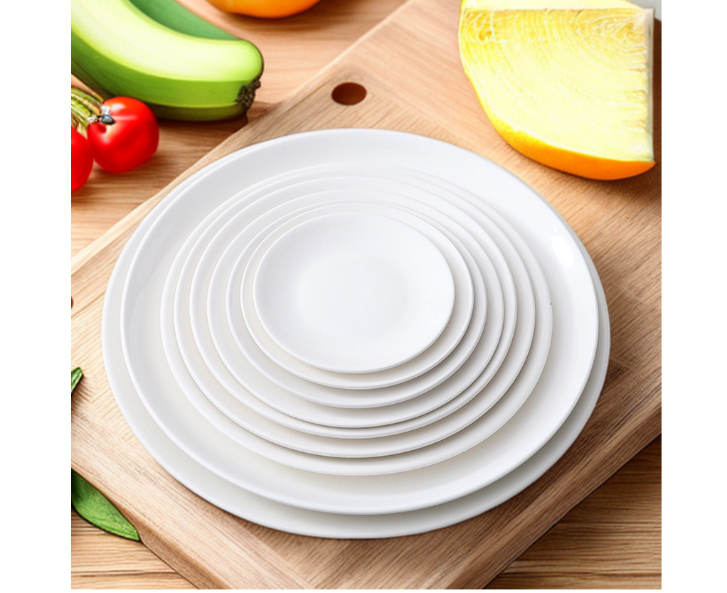 浅盘子圆形西餐牛排盘酒店商用餐厅饭店陶瓷圆盘骨碟餐具加 工logo详情图1