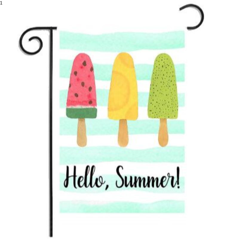 亚马逊专供夏季花园旗数码双面亚麻印花图案户外庭院旗帜厂家批发10详情图3