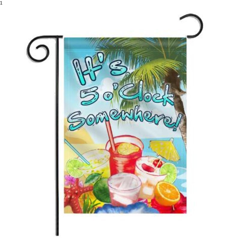 亚马逊专供夏季花园旗数码双面亚麻印花图案户外庭院旗帜厂家批发10详情图4