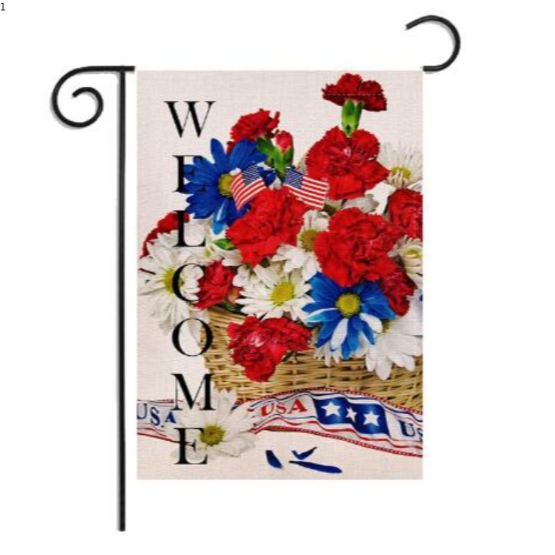 亚马逊专供夏季花园旗数码双面亚麻印花图案户外庭院旗帜厂家批发16详情图1