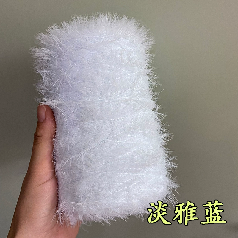 仿貂绒毛线 宝宝线双面绒貂绒线diy手编中粗围巾披肩外套线棒针线详情23