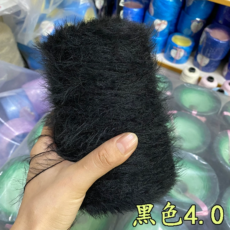 仿貂绒毛线 宝宝线双面绒貂绒线diy手编中粗围巾披肩外套线棒针线详情21