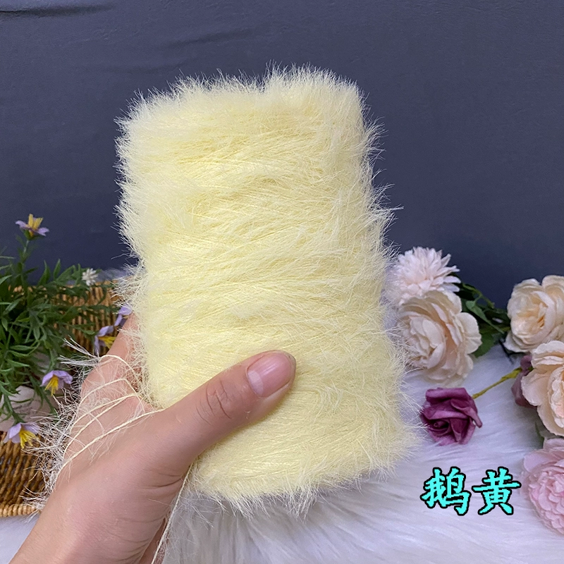 仿貂绒毛线 宝宝线双面绒貂绒线diy手编中粗围巾披肩外套线棒针线详情25