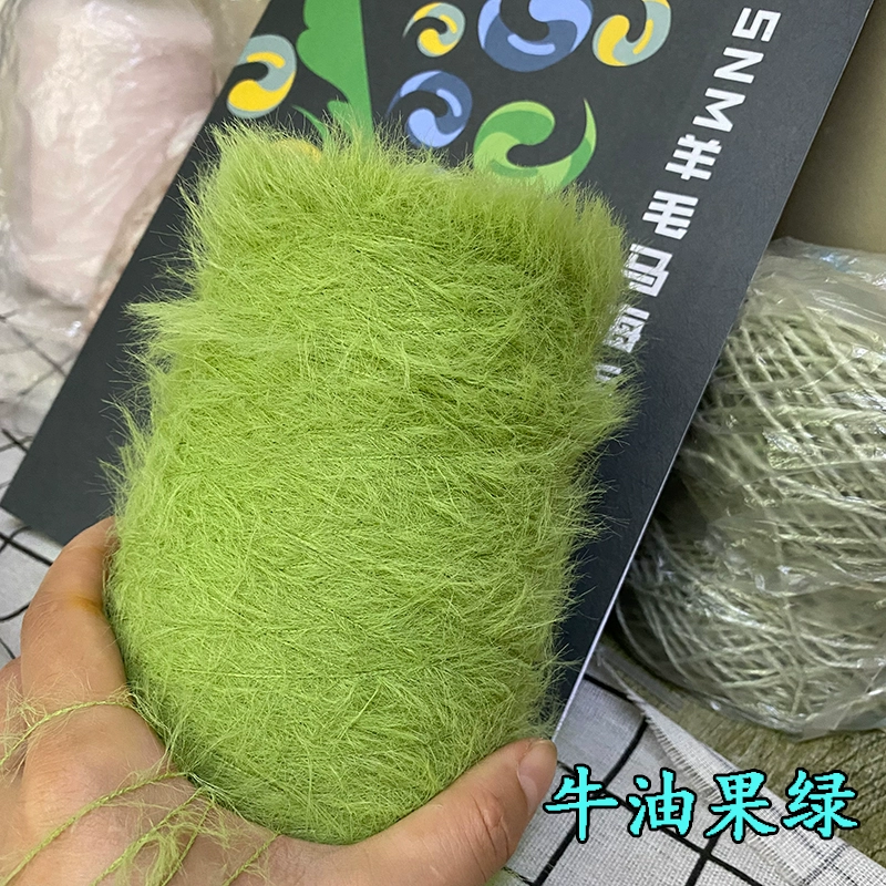 仿貂绒毛线 宝宝线双面绒貂绒线diy手编中粗围巾披肩外套线棒针线详情31